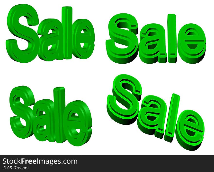 Sale Signs 3D