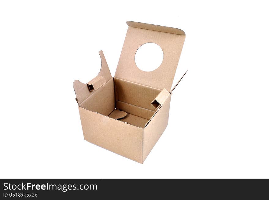 Paper box  on white background