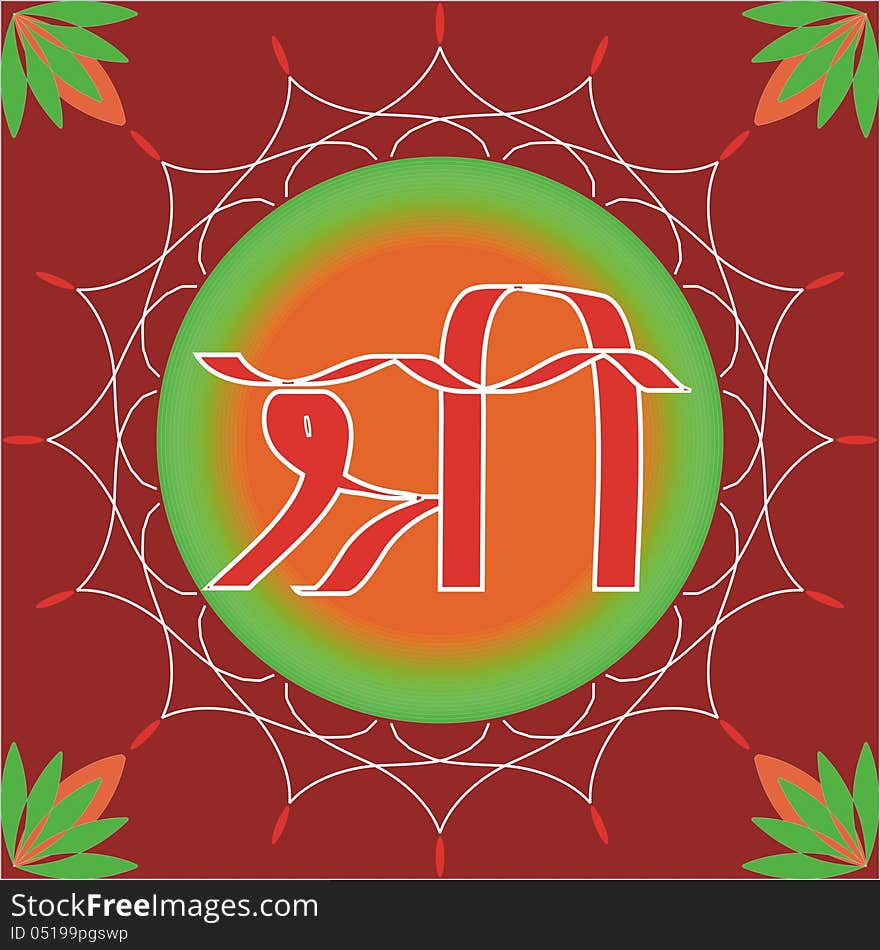 Hindu religion symbol shree illustration. Hindu religion symbol shree illustration