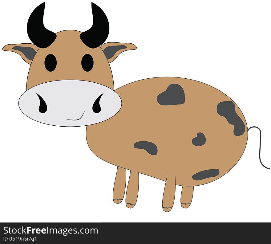 Cute cartoon cow