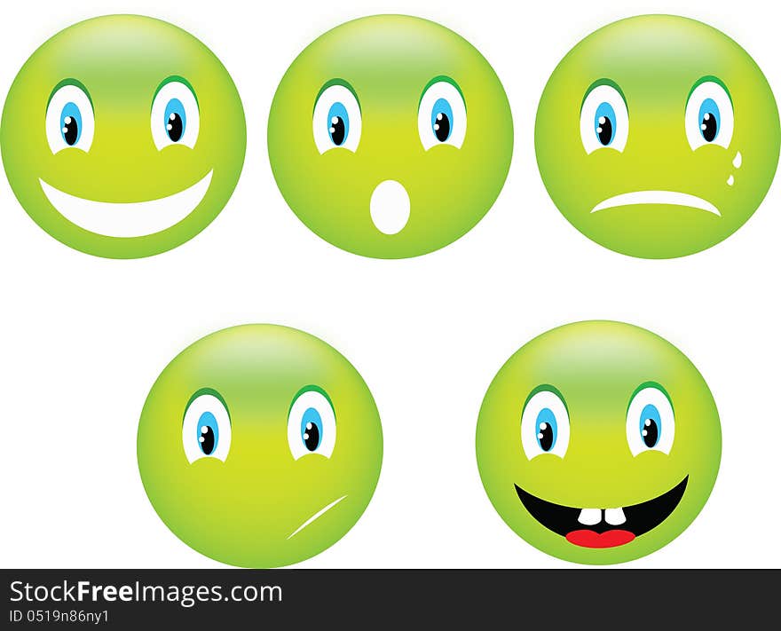 Design of an emoticon with big toothy smile. Design of an emoticon with big toothy smile