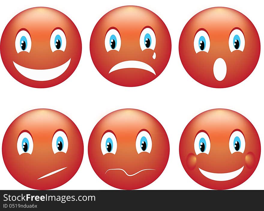 Design of an emoticon with big toothy smile. Design of an emoticon with big toothy smile