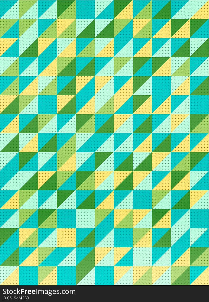 Vector triangle pattern in lemon and melon color. Vector triangle pattern in lemon and melon color.