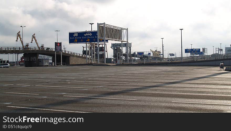 Yard at the ferry - Calais, France