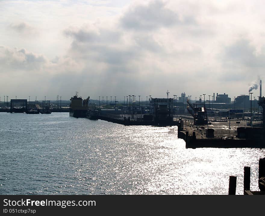 Industrial terminal in Calais, France