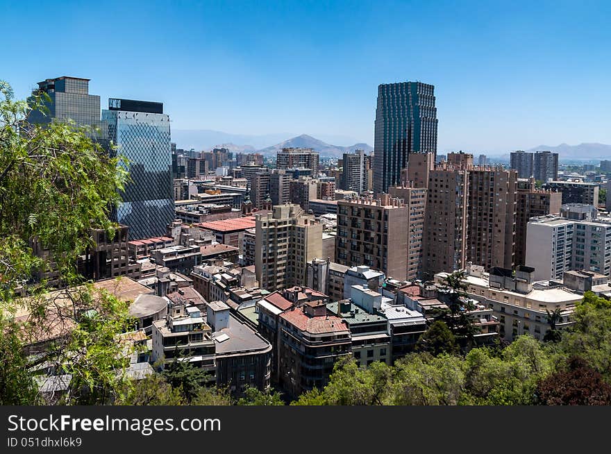 Santiago view from Santa Lucia hill. Santiago view from Santa Lucia hill.