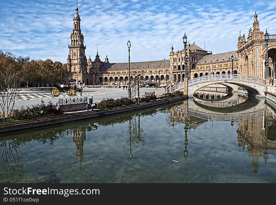 Image of Spain square in Seville, Spain. Image of Spain square in Seville, Spain