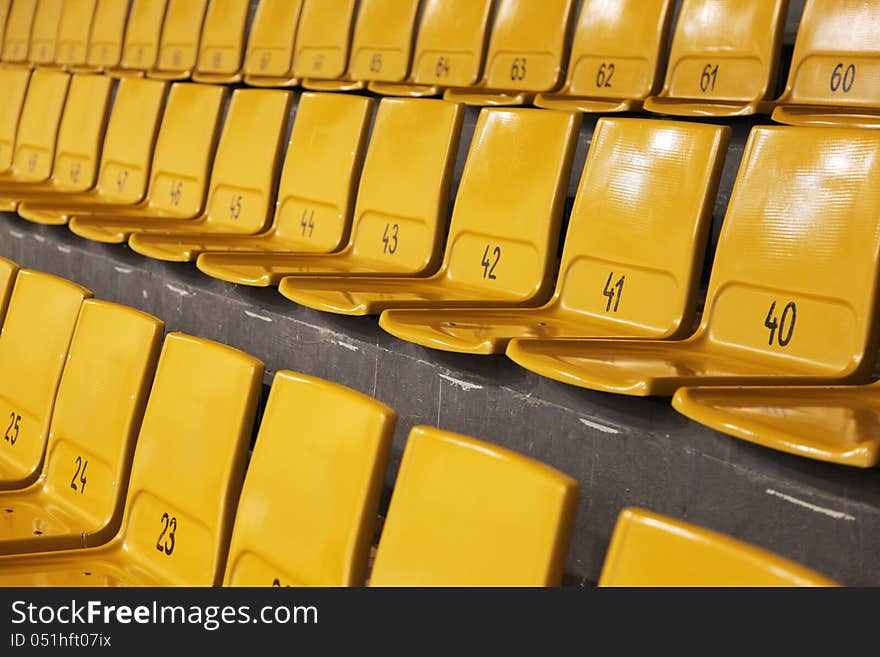 Empty seats in basketball hall, Spisska Nova Ves - Slovakia