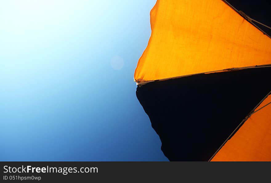 Relax & sunbathing under umbrella in Tivat, Montenegro