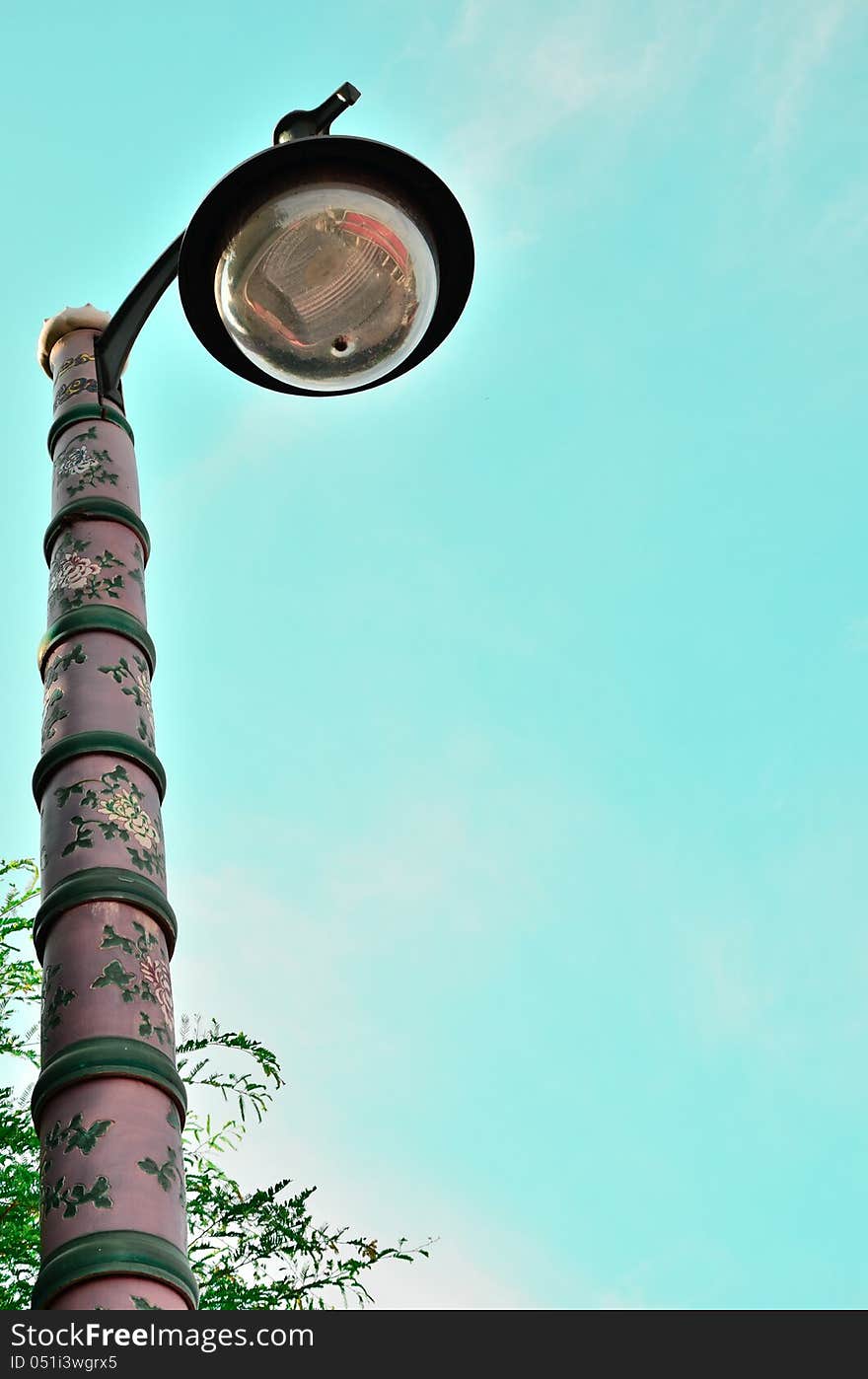 Lamp in famous temple of Thailand