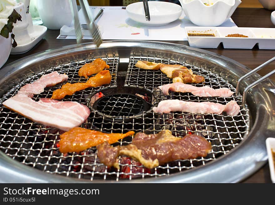 Kalbi in the korean restaurant