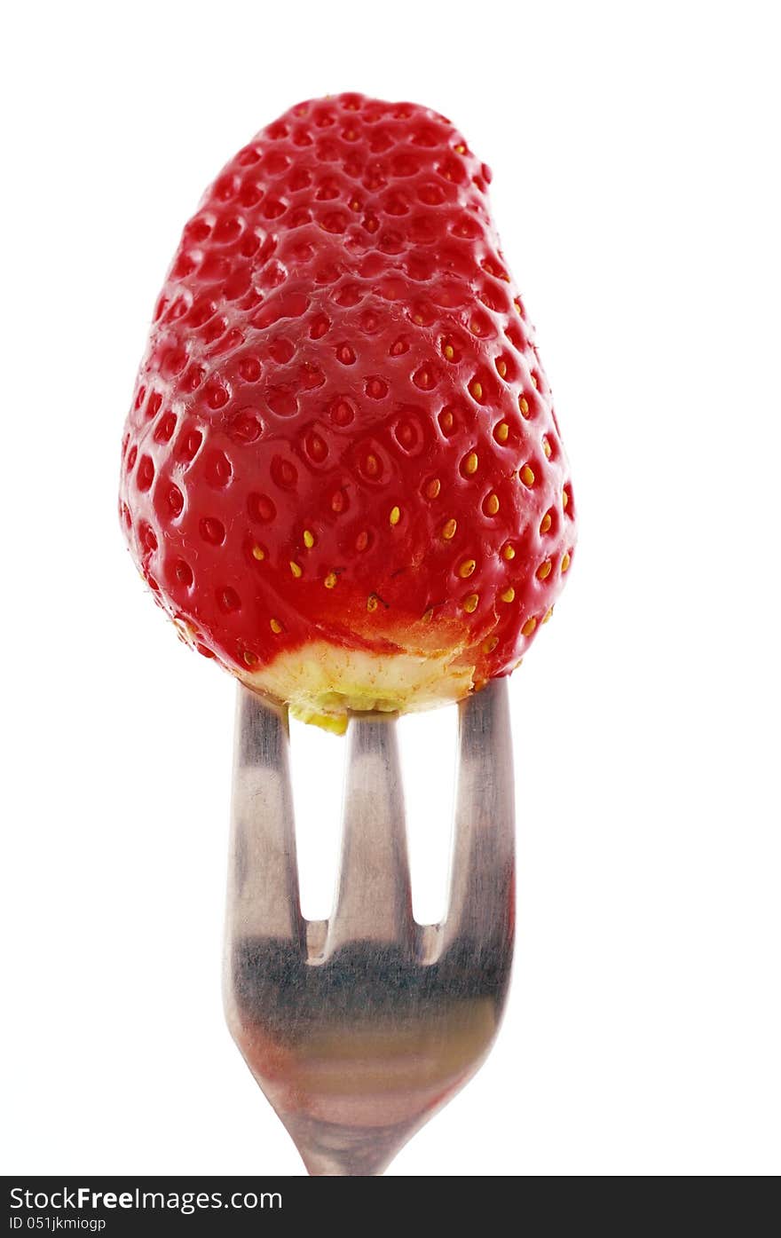 Strawberry on a fork