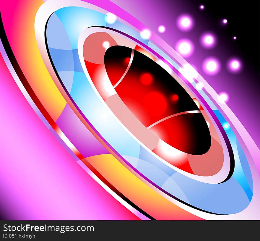 Colorful circle lighting abstract background