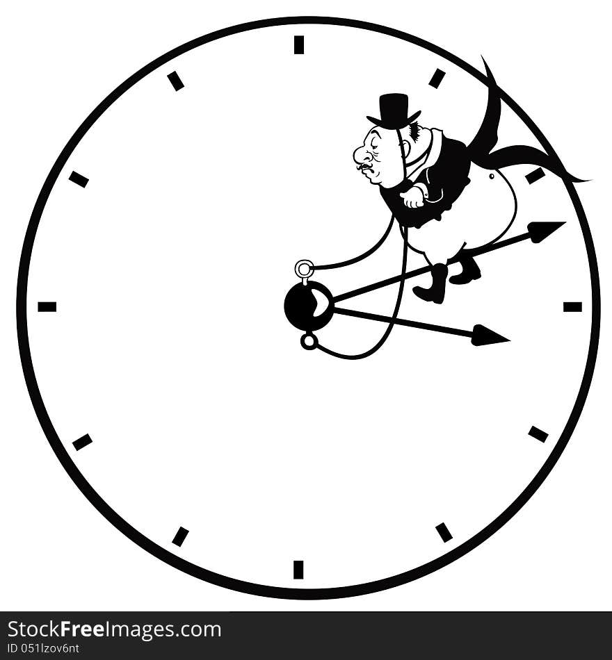 Clock With Businessman