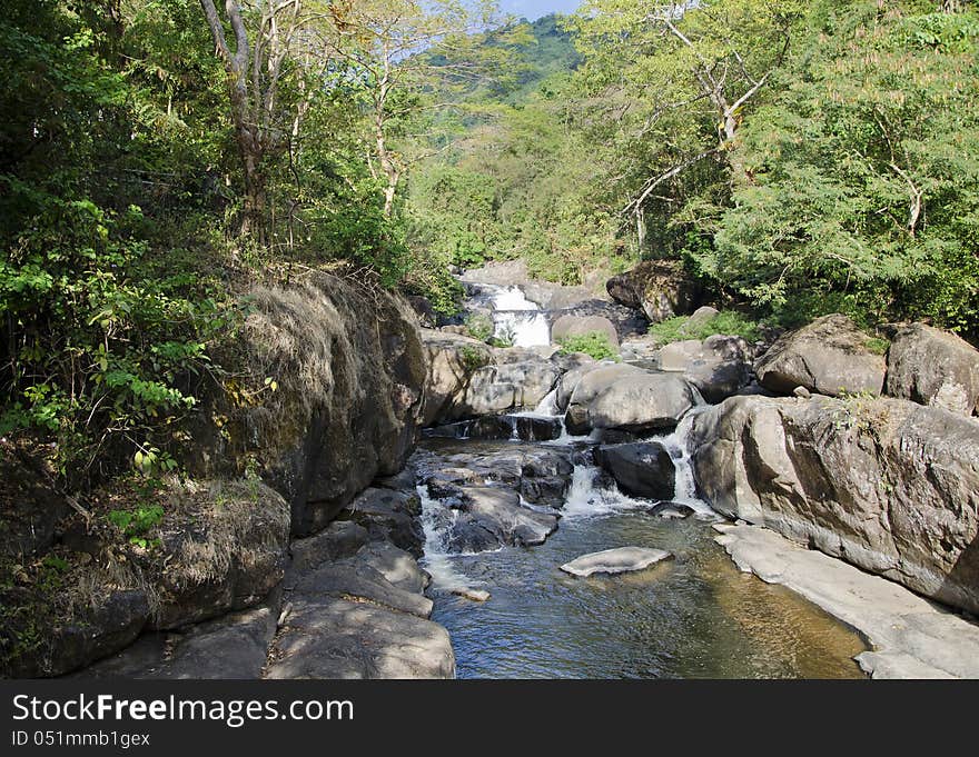 Nangrong Waterfall In Nakhon Nayok, Thailand