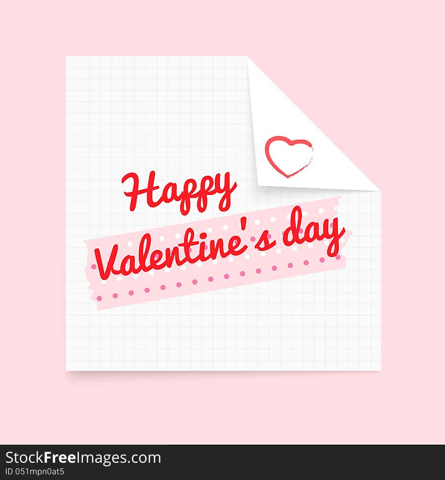 Happy Valentines Day notepad