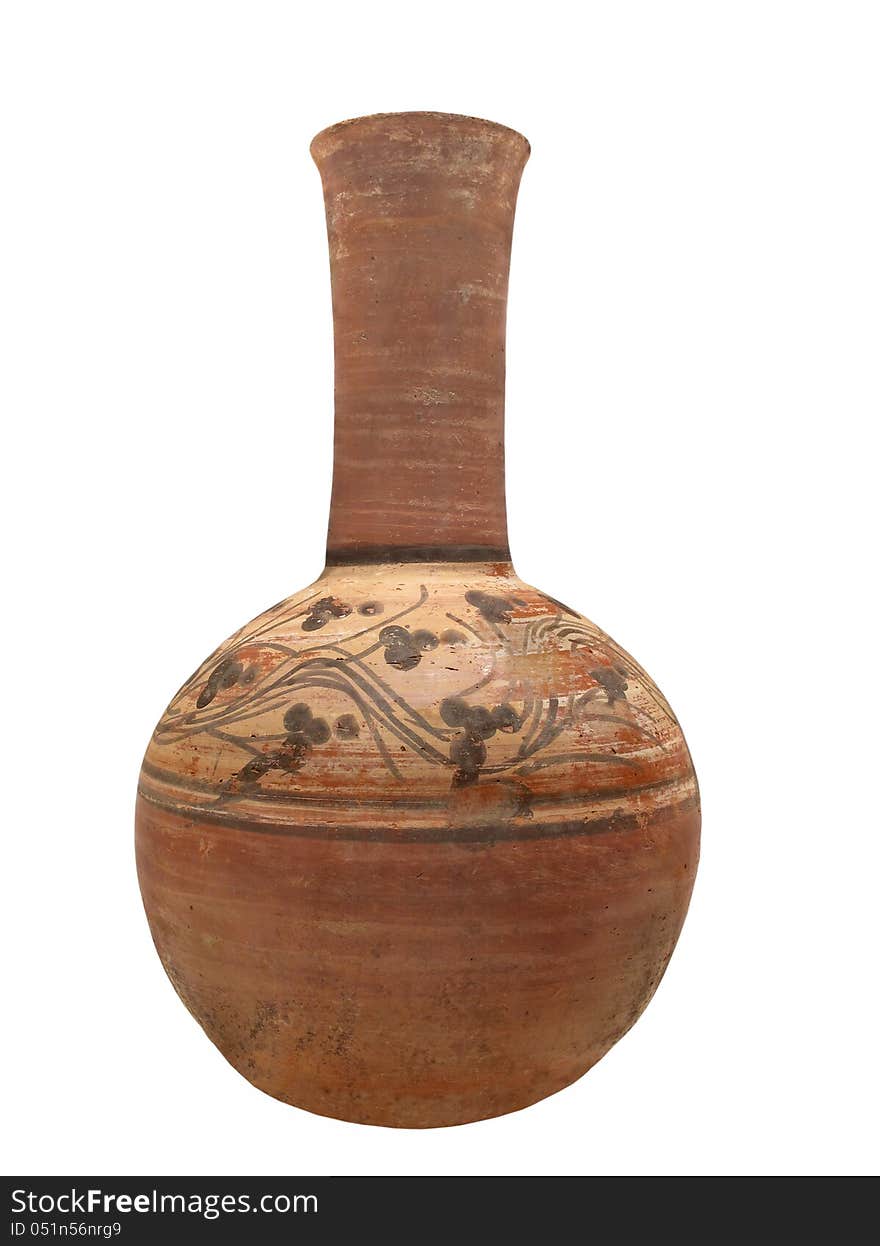 Ancient Egyptian Pottery Isolated