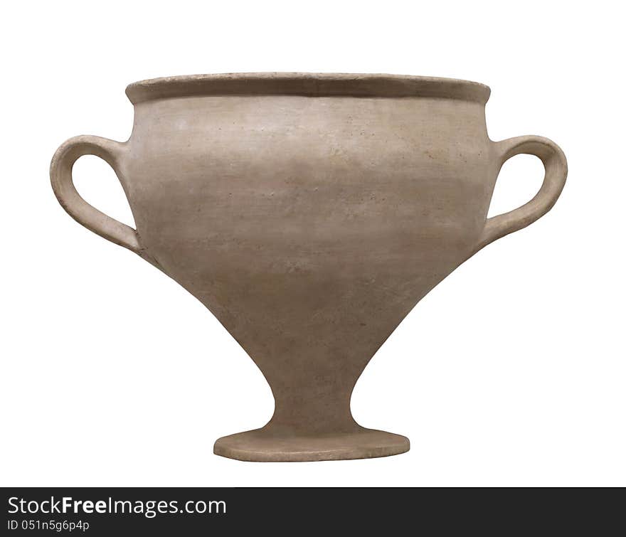 Ancient Egyptian pottery isolated