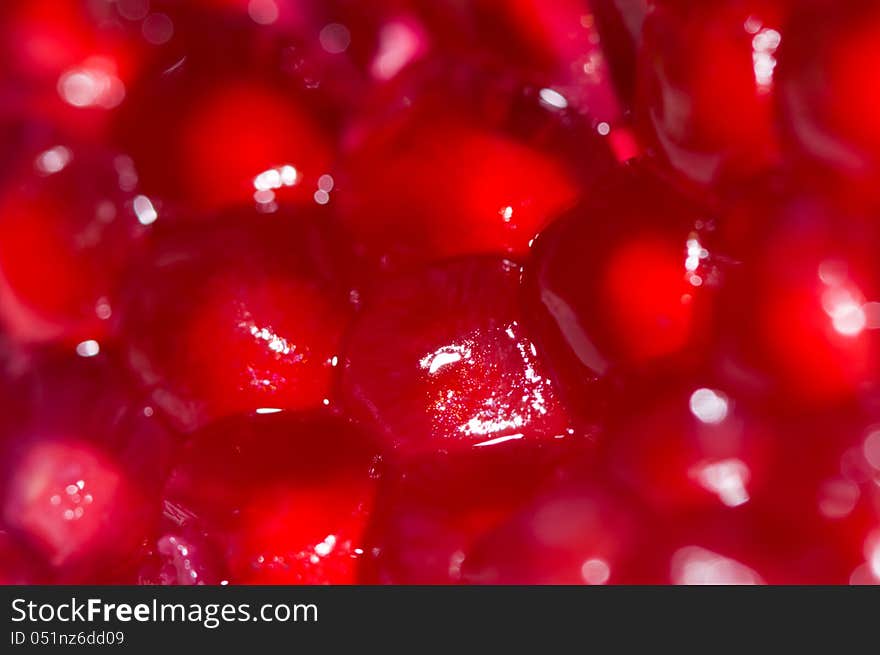 Pomegranate seeds background - macro view