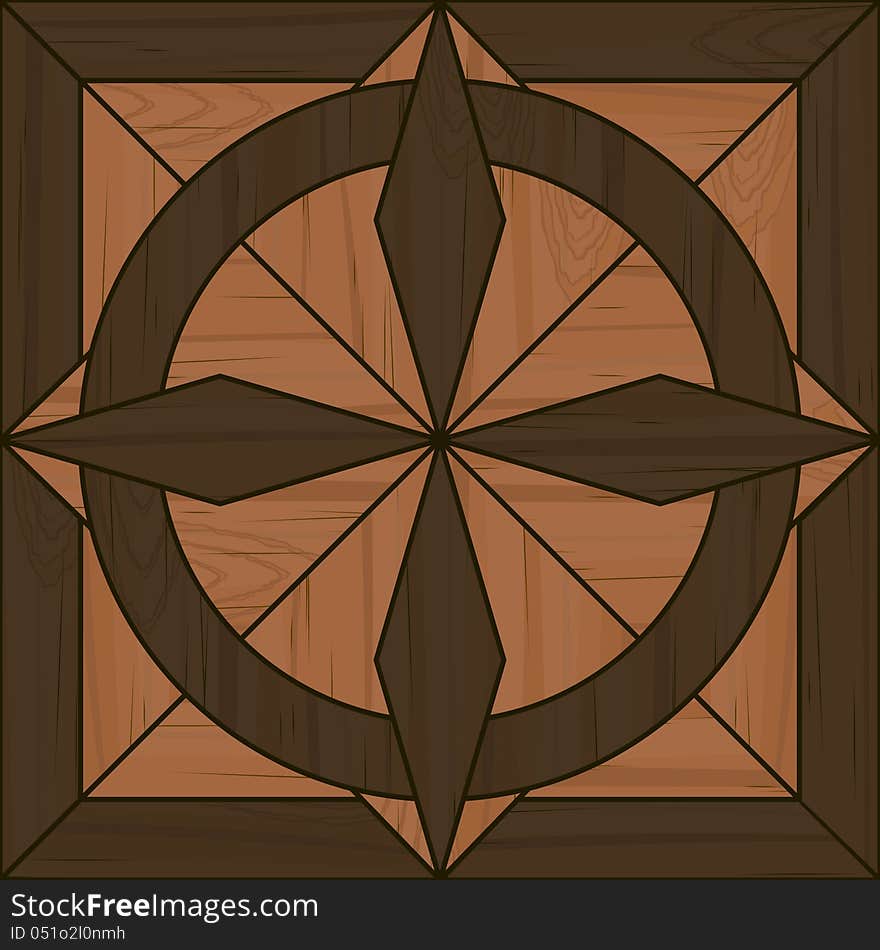 Fancy wooden parquet tile for seamless pattern. Fancy wooden parquet tile for seamless pattern