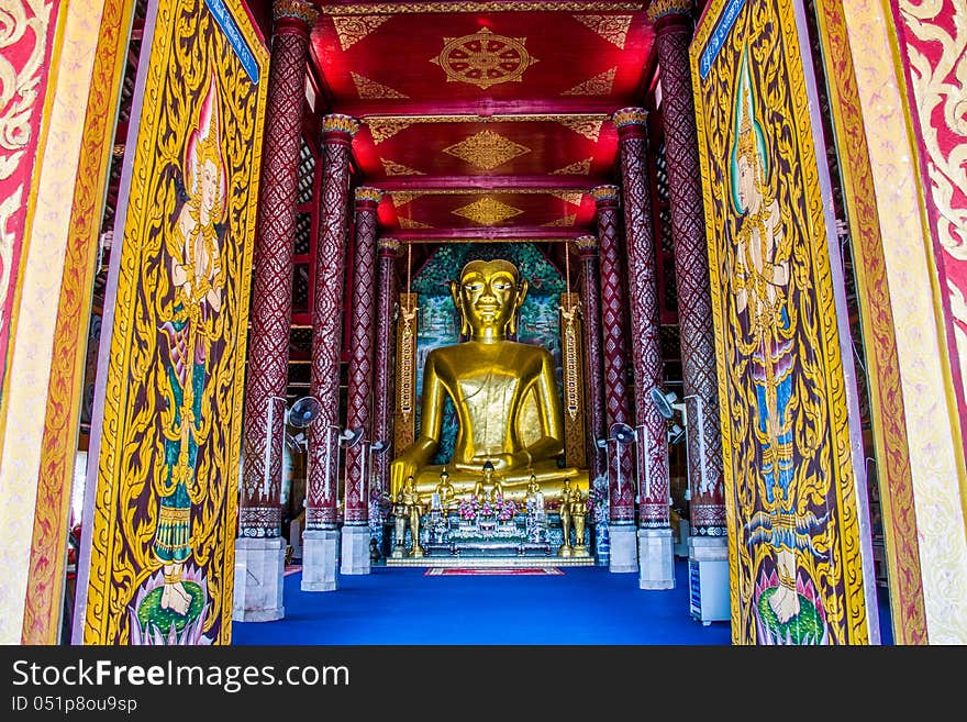 Monk statue buddha church temple. Monk statue buddha church temple