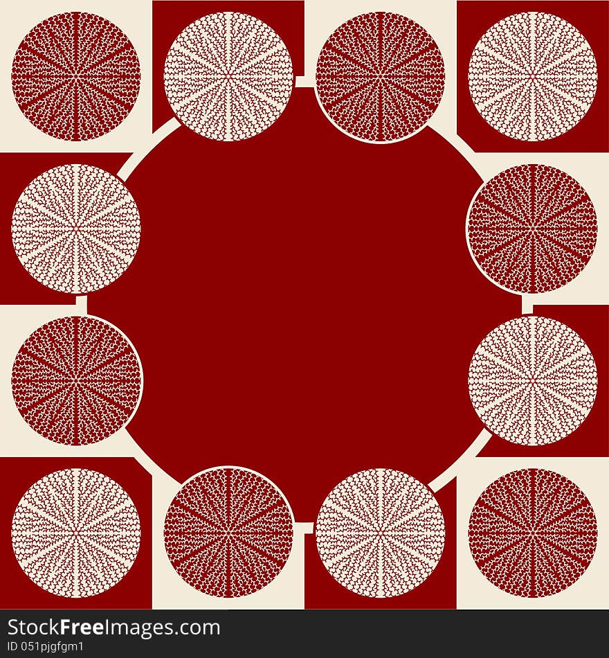 Seamless Pattern In Dark Red Colors