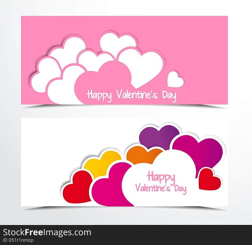 Two color background with hearts