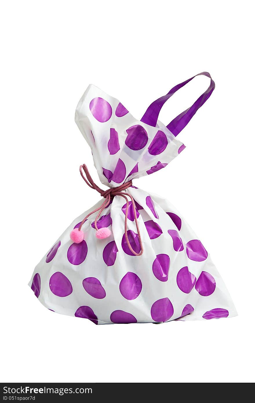 Purple shopping bag