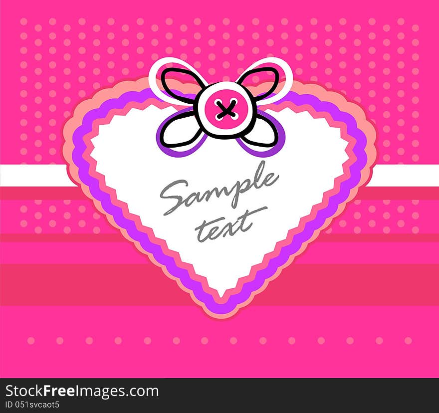 Gift background with decorative heart