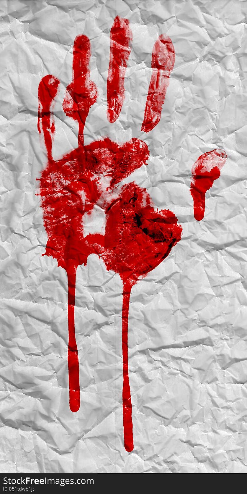 Bloody handprint