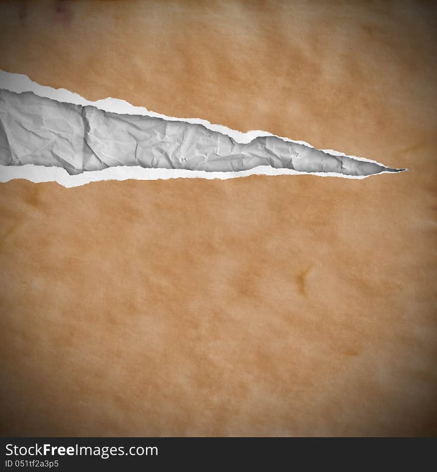 Aged ripped paper abstract background