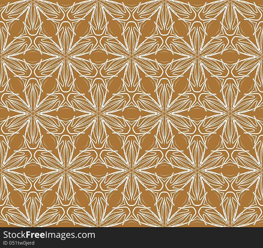 Terracotta Vintage Fabric, Seamless Vector Pattern