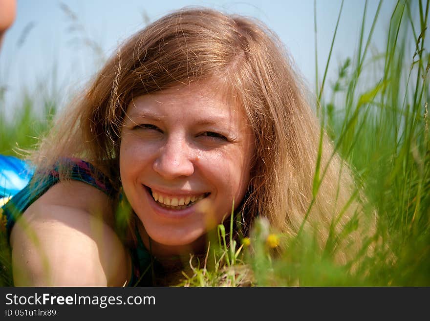 Young woman enjoys being outdoors. Young woman enjoys being outdoors