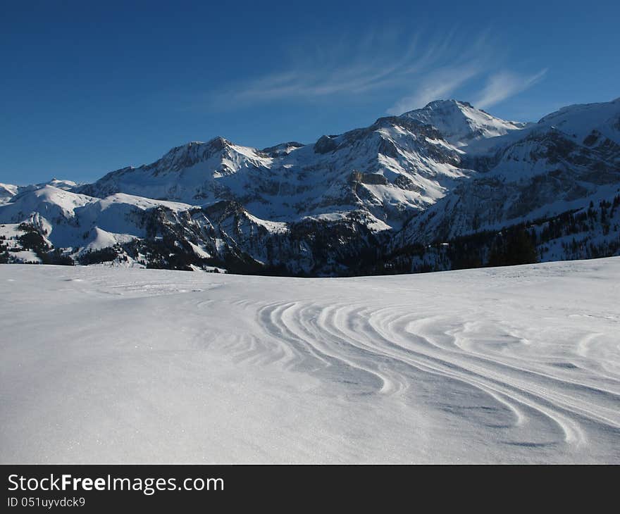 Winter Landscape Near Gstaad