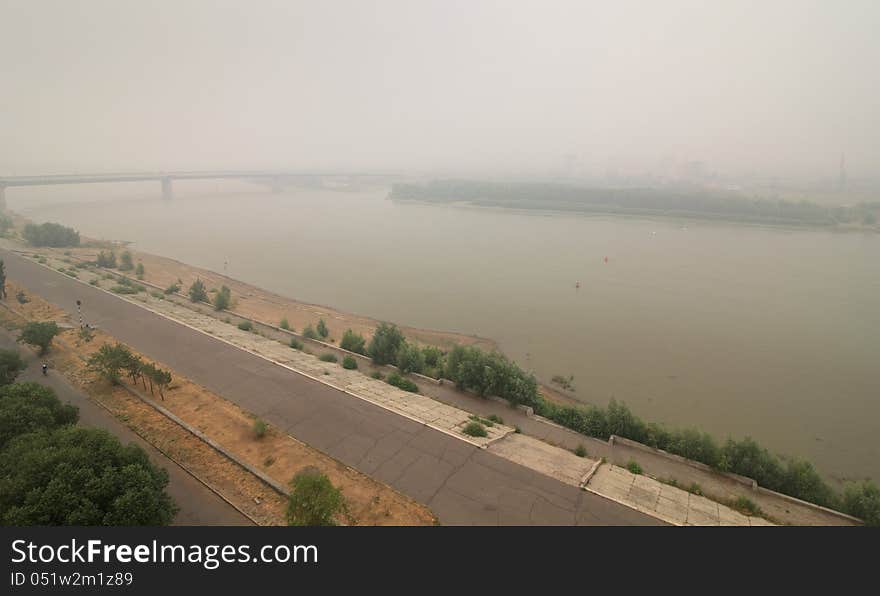 Smog Over The City Of Omsk.