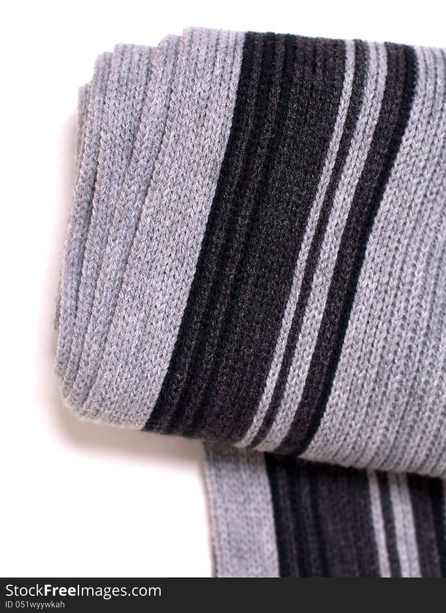 Fashionable scarf of black and grey. Fashionable scarf of black and grey