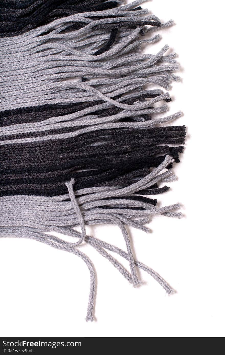 Fashionable scarf of black and grey. Fashionable scarf of black and grey