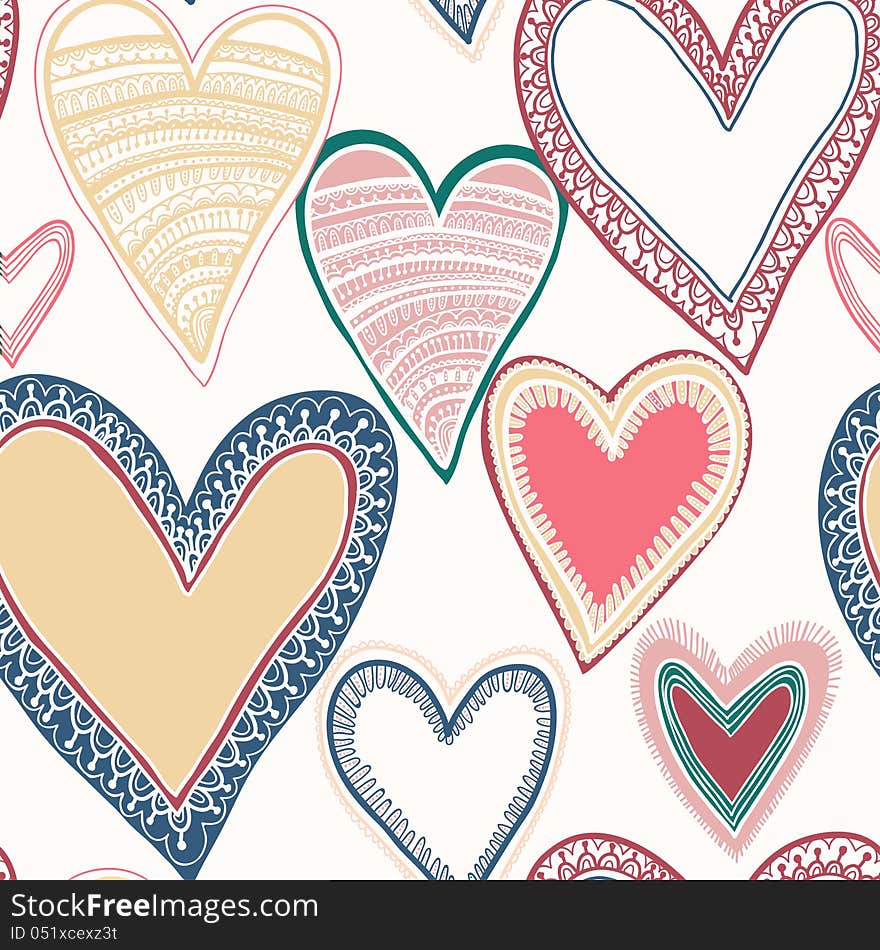 Colorful Seamless Heart Pattern