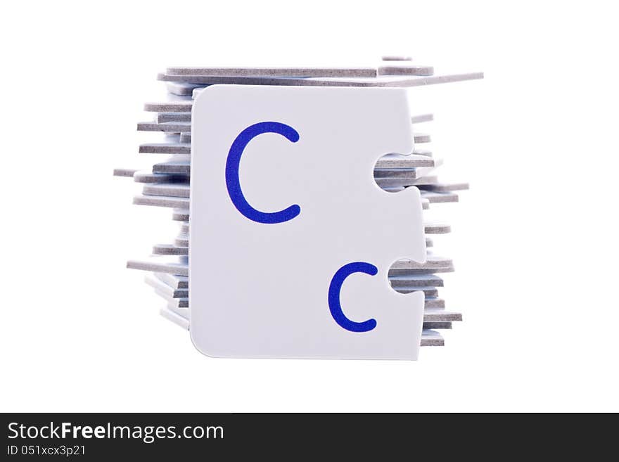 Puzzle alphabet and  Letter C