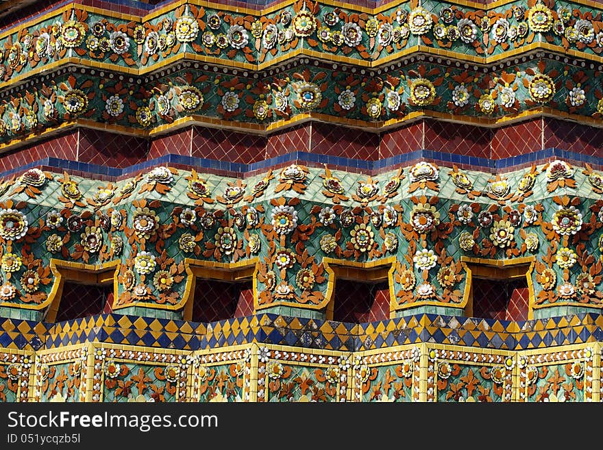 Sculpture of Thai Architecture in Wat Pho at Bangkok. Sculpture of Thai Architecture in Wat Pho at Bangkok