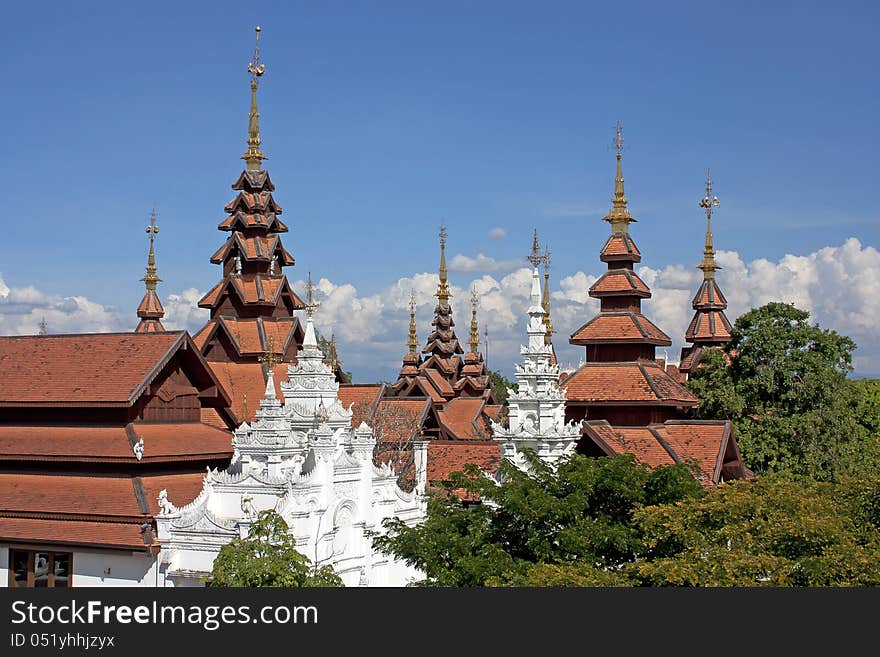 Roof ancient architectural Lanna Chiangmai, Thailand. Roof ancient architectural Lanna Chiangmai, Thailand.