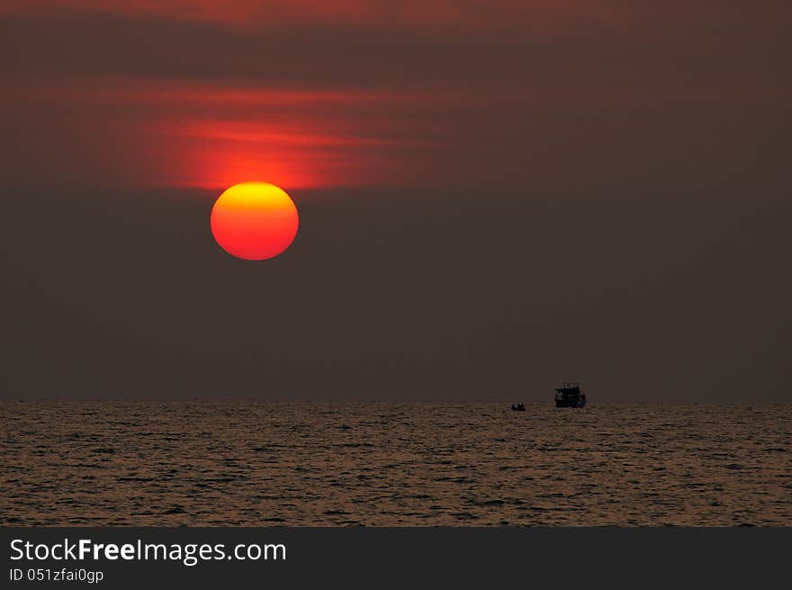 Sunset view from sutera harbour, kota kinabalu. Sunset view from sutera harbour, kota kinabalu