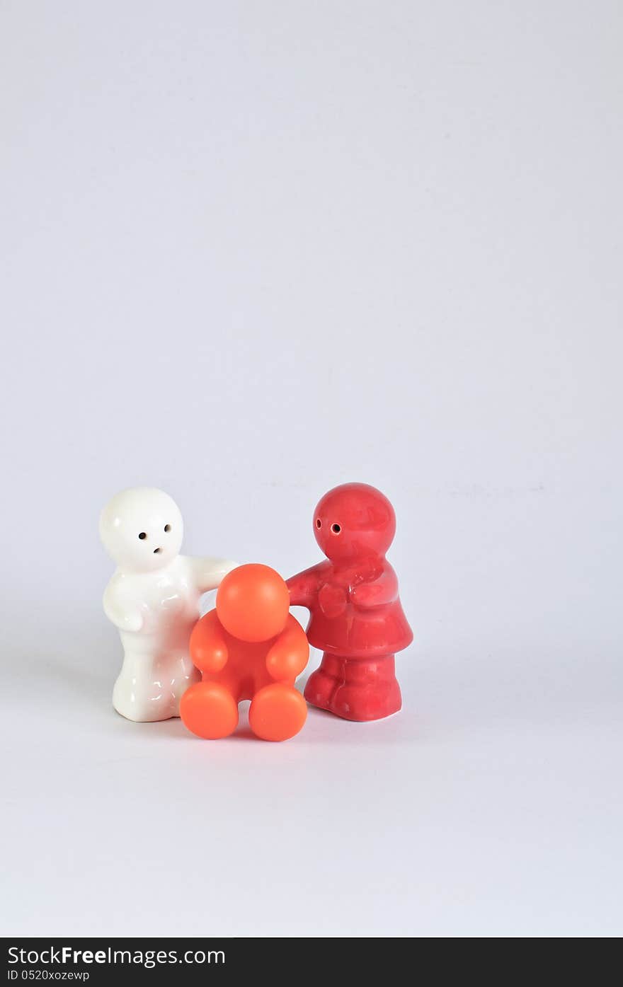 Colorful Family Dolls Isolated