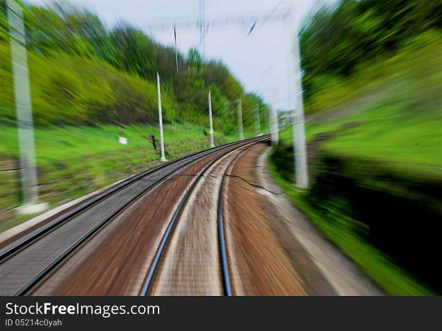 Flying Landscapes through train window