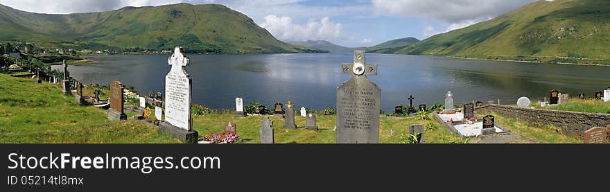 Ireland / Connemara panoramic cemetary