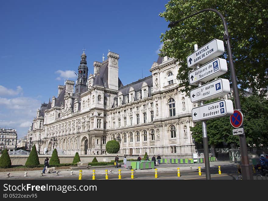 Some parts of tourist destinations in Paris, France.