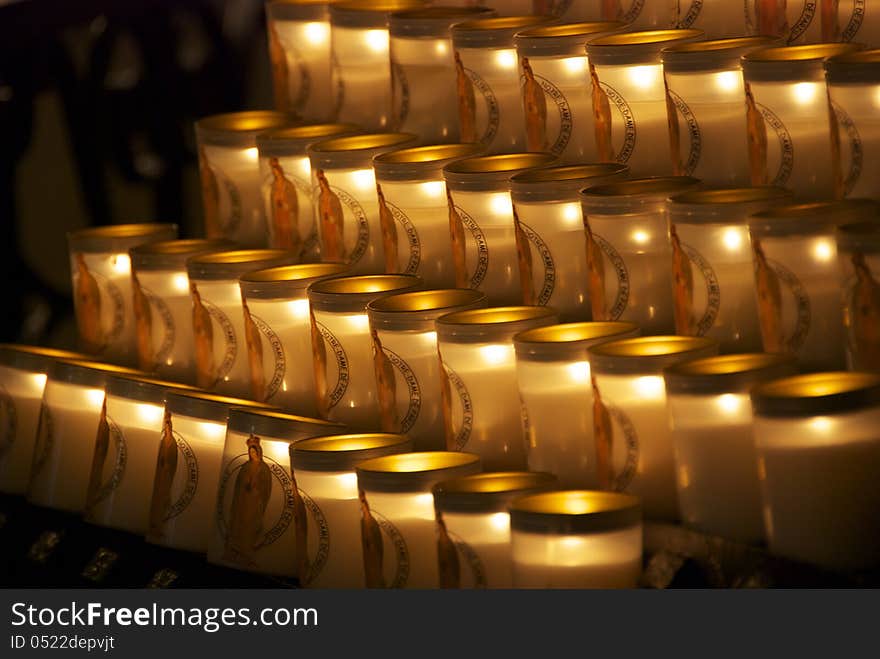 Candles light at Notre Dame, Paris France. Candles light at Notre Dame, Paris France