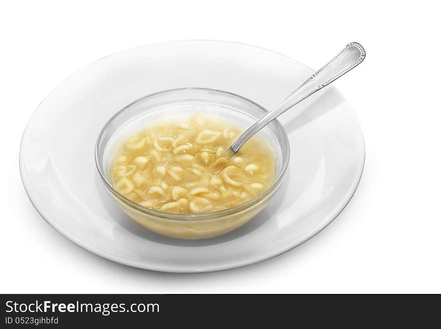 Soup isolated on white