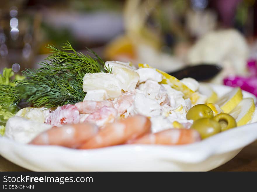 Salad on a table