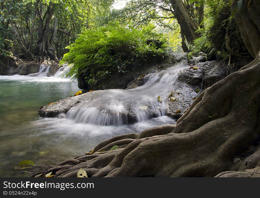 Deep forest Waterfall, Saraburi, Thailand